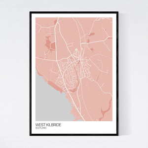 West Kilbride Town Map Print