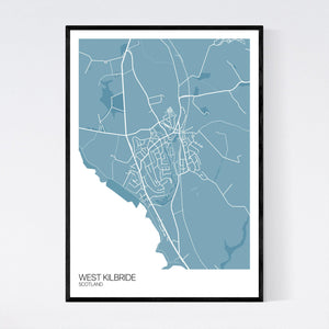 West Kilbride Town Map Print
