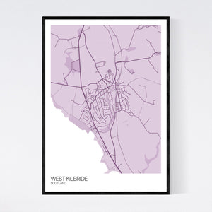 West Kilbride Town Map Print