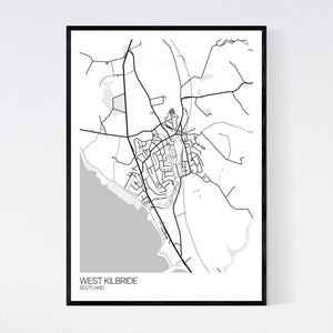 West Kilbride Town Map Print