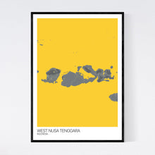 Load image into Gallery viewer, West Nusa Tenggara Region Map Print