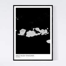 Load image into Gallery viewer, West Nusa Tenggara Region Map Print