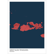 Load image into Gallery viewer, Map of West Nusa Tenggara, Indonesia