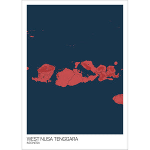 Map of West Nusa Tenggara, Indonesia