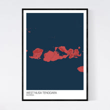 Load image into Gallery viewer, Map of West Nusa Tenggara, Indonesia