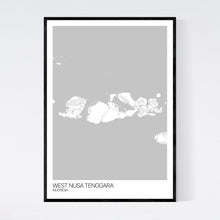 Load image into Gallery viewer, West Nusa Tenggara Region Map Print