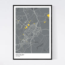 Load image into Gallery viewer, Westbury Town Map Print