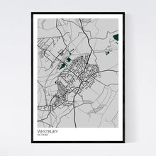 Load image into Gallery viewer, Westbury Town Map Print