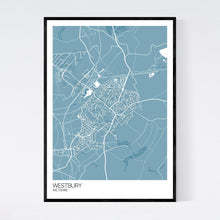 Load image into Gallery viewer, Westbury Town Map Print