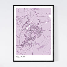 Load image into Gallery viewer, Westbury Town Map Print