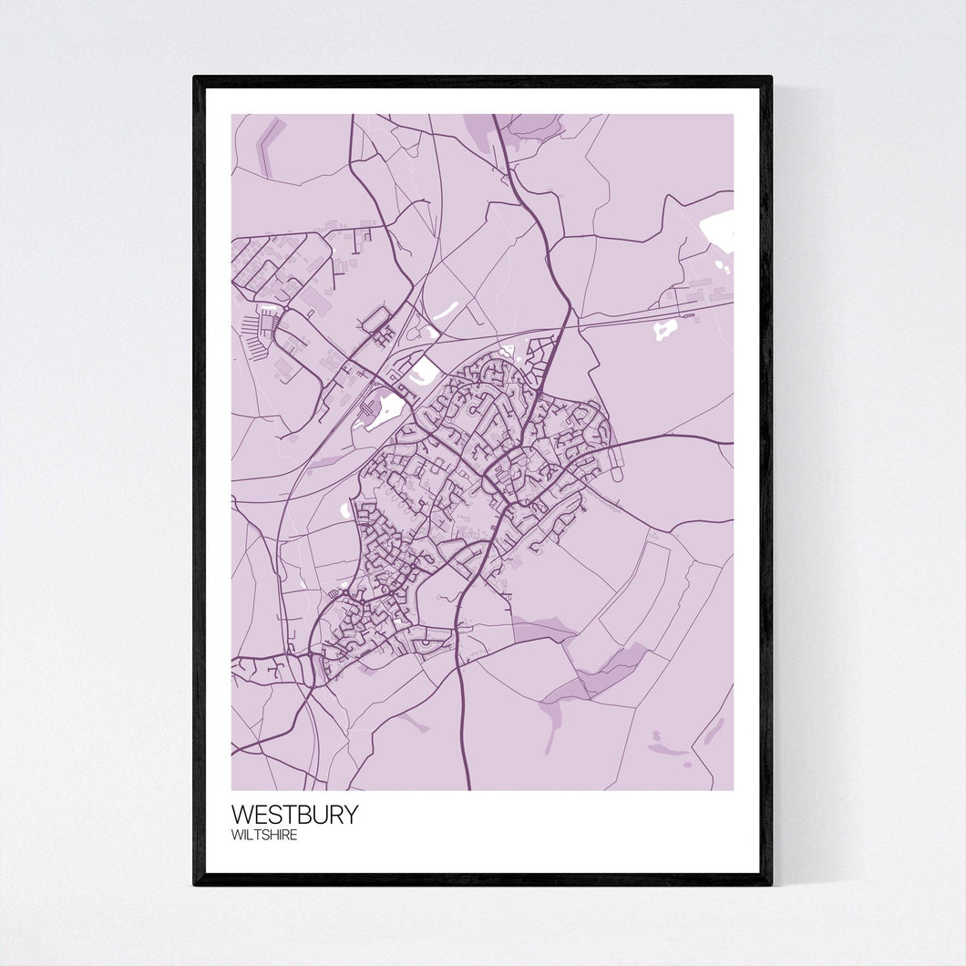 Westbury Town Map Print