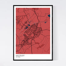 Load image into Gallery viewer, Westbury Town Map Print