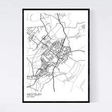 Load image into Gallery viewer, Westbury Town Map Print