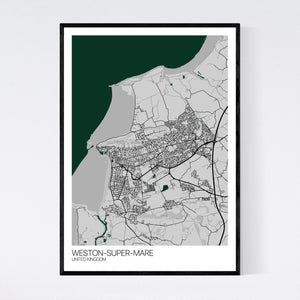 Weston-super-Mare City Map Print