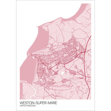 Load image into Gallery viewer, Map of Weston-super-Mare, United Kingdom