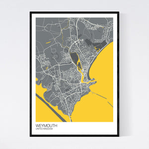 Weymouth City Map Print