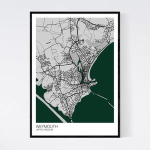 Weymouth City Map Print