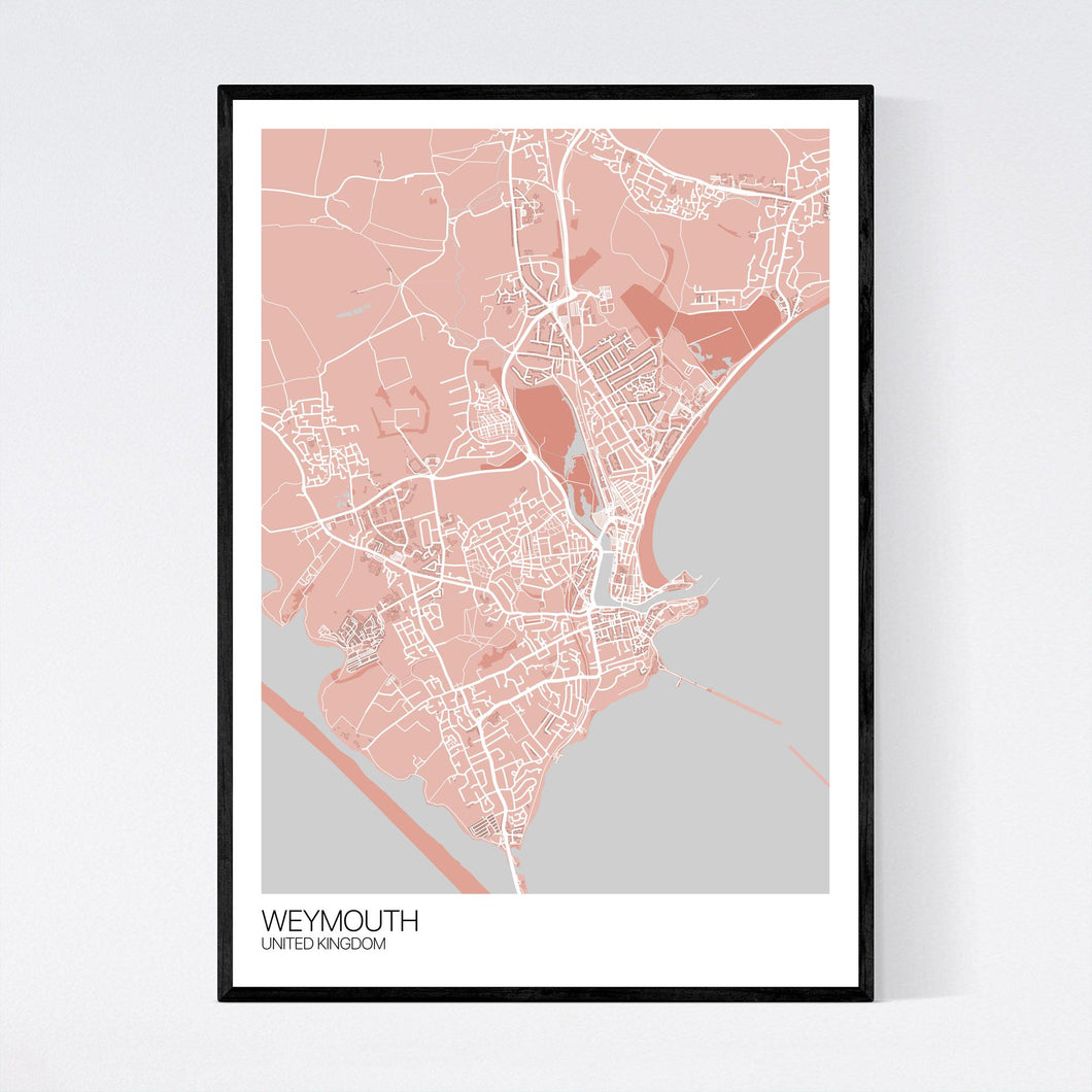 Weymouth City Map Print