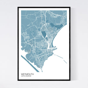 Weymouth City Map Print