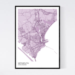 Weymouth City Map Print