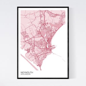 Weymouth City Map Print