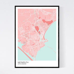 Weymouth City Map Print