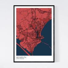 Load image into Gallery viewer, Weymouth City Map Print