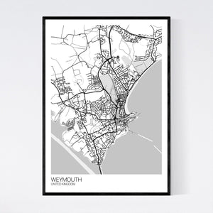 Weymouth City Map Print