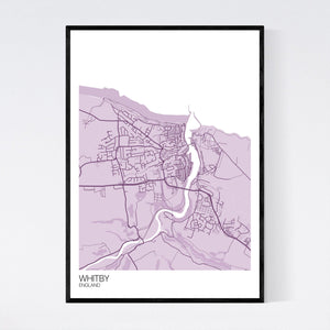 Whitby Town Map Print