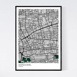 Whitechapel Neighbourhood Map Print