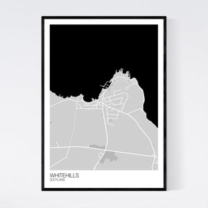 Whitehills Town Map Print