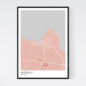 Whitehills Town Map Print