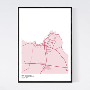 Whitehills Town Map Print