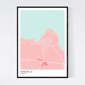 Whitehills Town Map Print