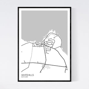 Whitehills Town Map Print