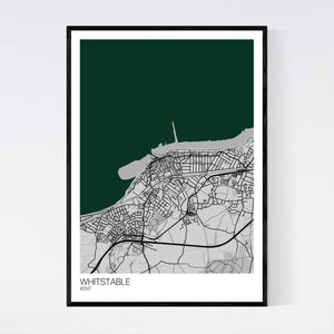 Whitstable Town Map Print