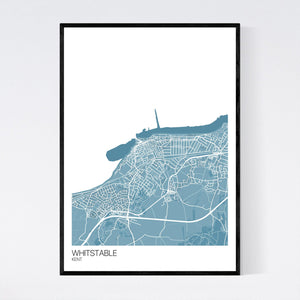 Whitstable Town Map Print