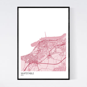 Whitstable Town Map Print