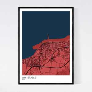 Whitstable Town Map Print