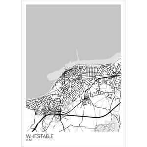Map of Whitstable, Kent