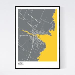 Wick Town Map Print