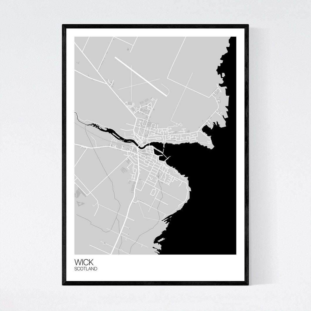 Wick Town Map Print