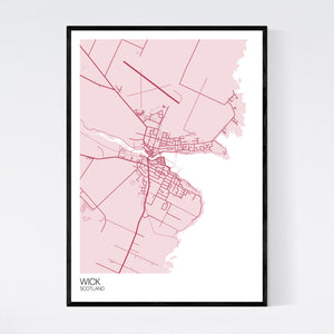 Map of Wick, Scotland