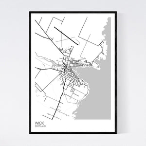 Wick Town Map Print