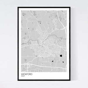 Wickford Town Map Print