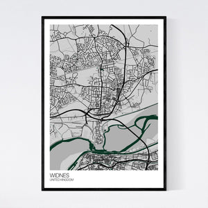Widnes City Map Print