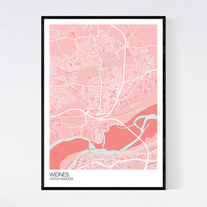 Widnes City Map Print