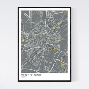 Wiener Neustadt City Map Print