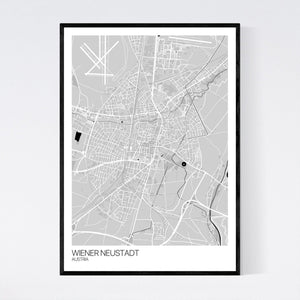 Wiener Neustadt City Map Print