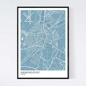 Wiener Neustadt City Map Print
